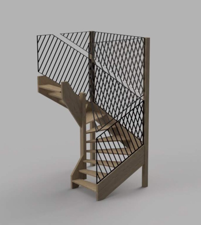 Escalier balancée — vue 3